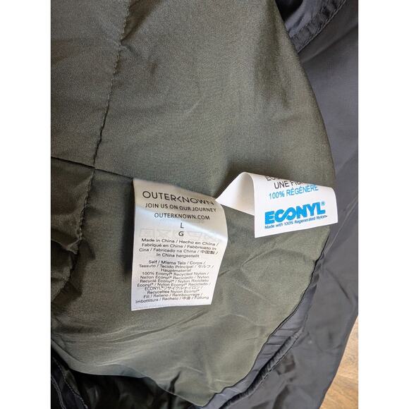 Outerknown The Origin Shacket Men Large Black Long Sleeve Snap Front 1510033 NWT - Picture 4 of 4